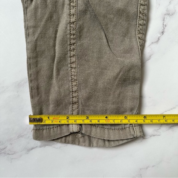 American Eagle Outfitters Olive Cargo Linen Blend Pant - Picture 9 of 14